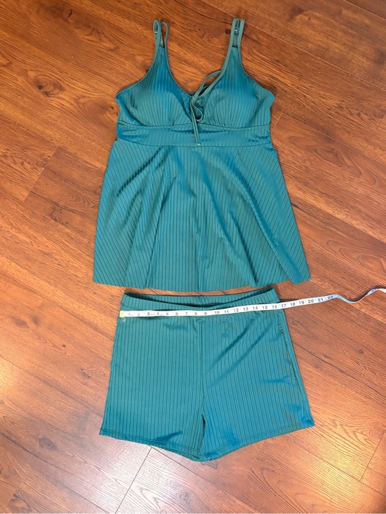 SHEIN Other - SHEIN Teal Ribbed Tankini Set